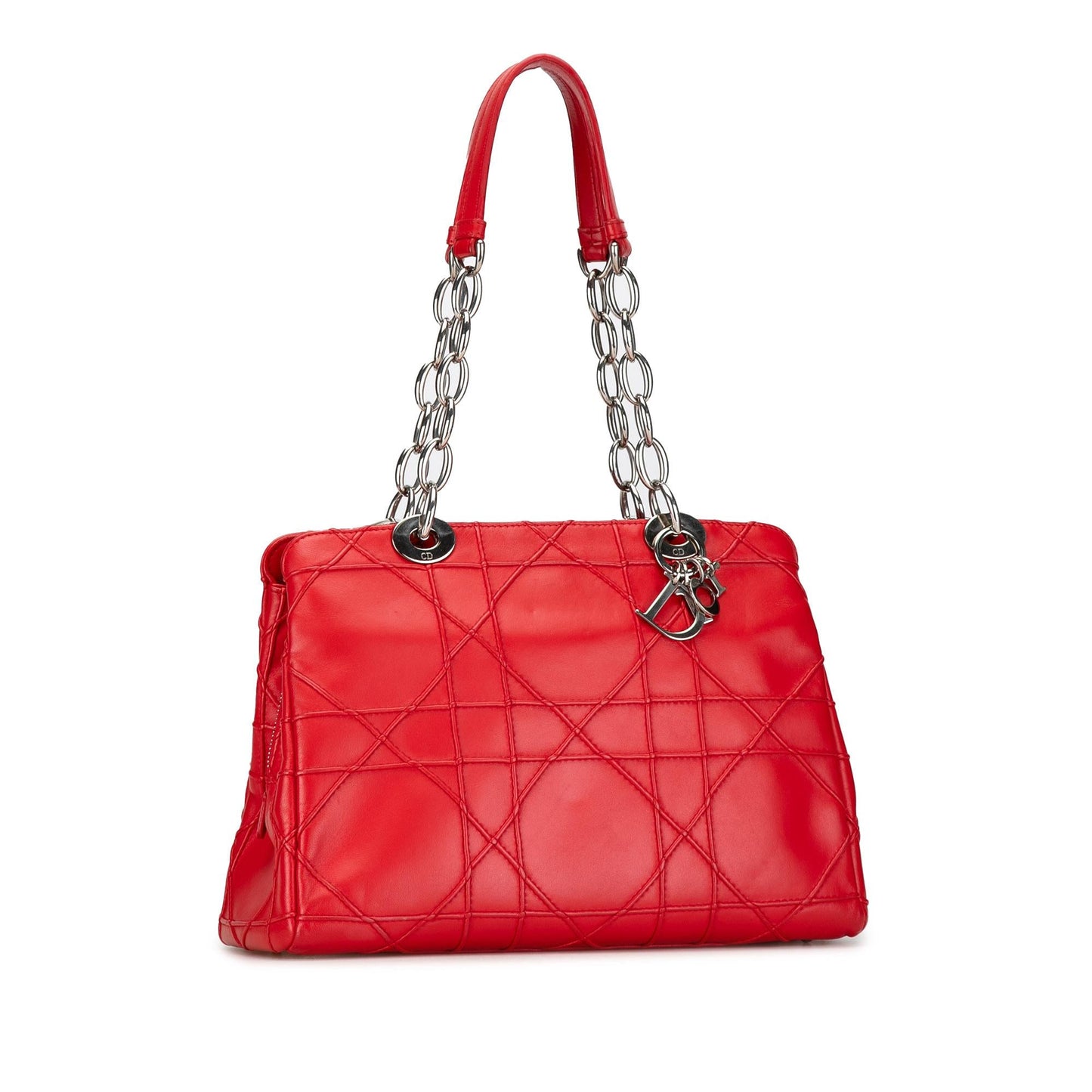 Dior Small Lambskin Cannage Soft Zip Shopping Tote (SHG-oVMMG5)