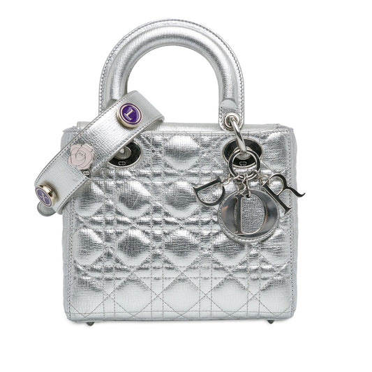 Dior Small Metallic Grained Calfskin Cannage Lucky Badges My Lady Dior (SHG-JrV0kw)