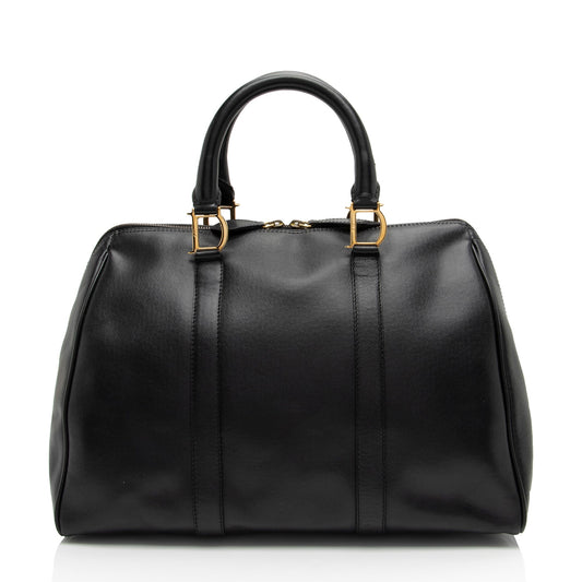 Dior Vintage Calfskin Large Bowling Bag (SHF-h21sh0)