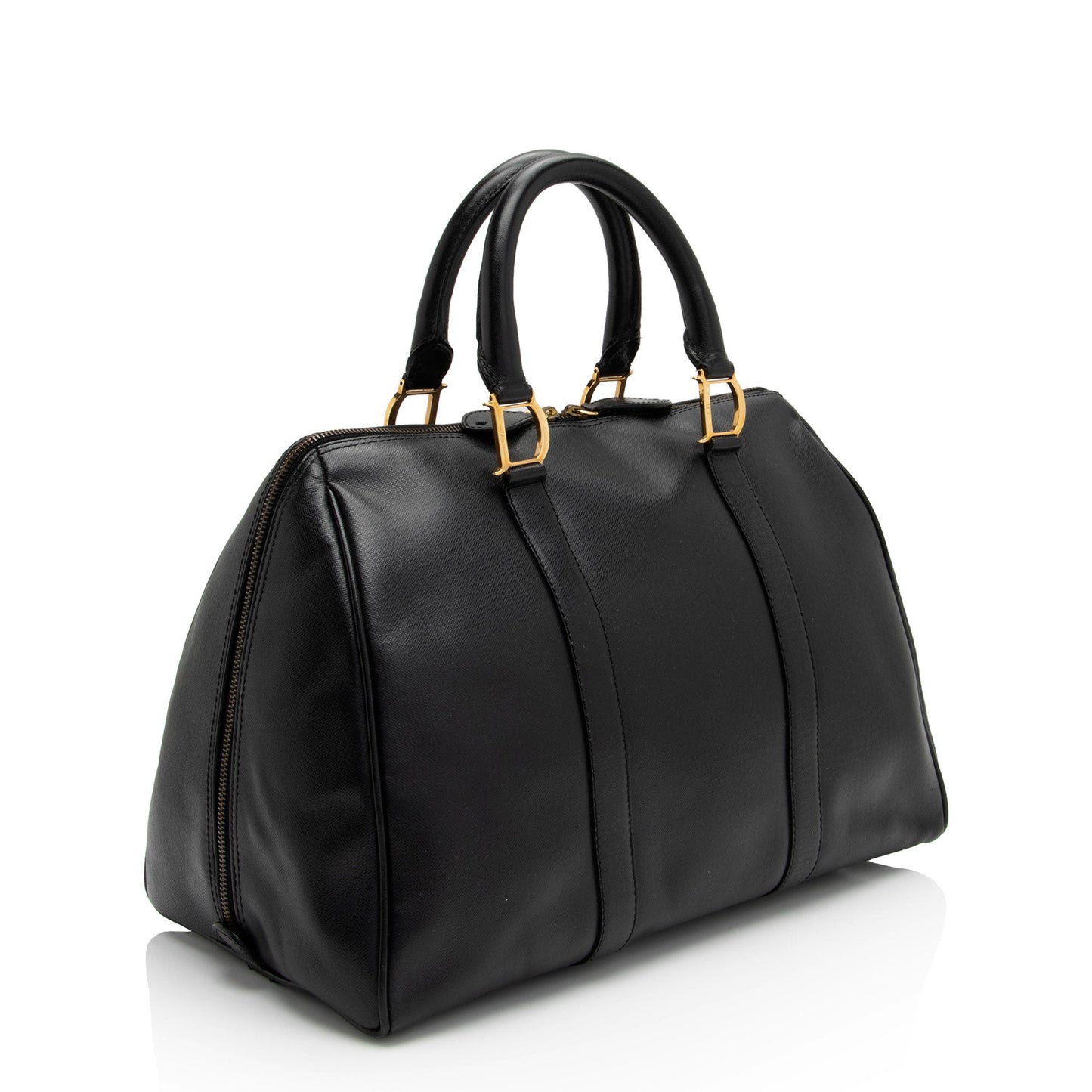 Dior Vintage Calfskin Large Bowling Bag (SHF-h21sh0)