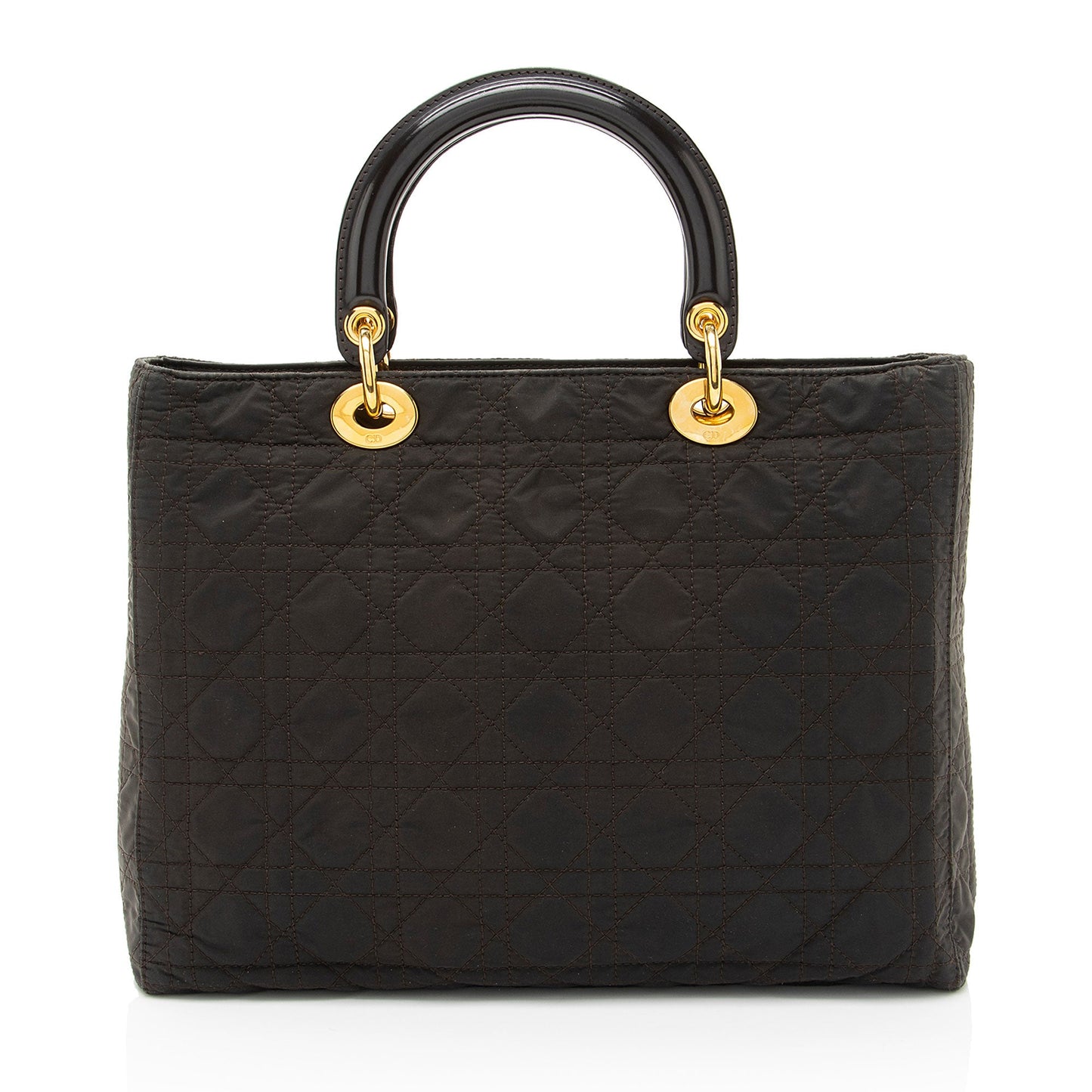 Dior Vintage Nylon Lady Dior Large Tote (SHF-H6QkZD)