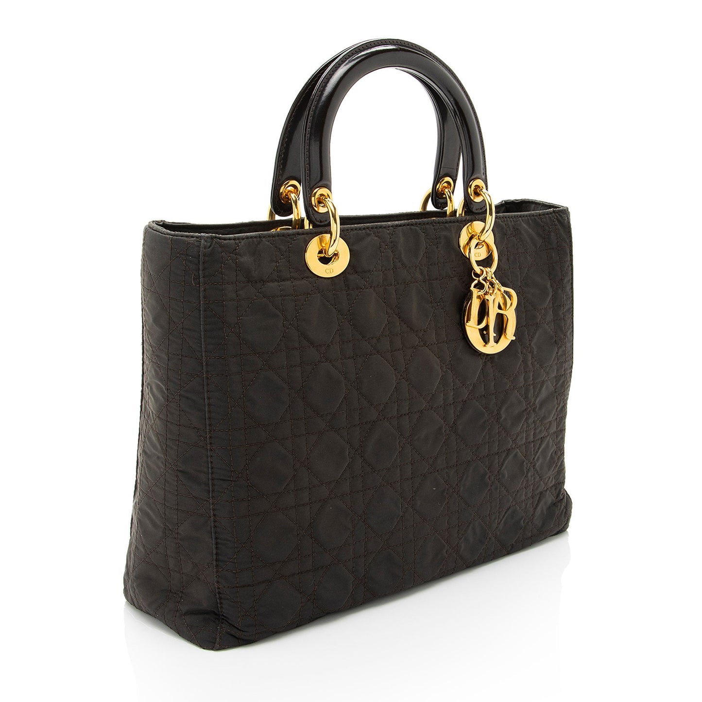 Dior Vintage Nylon Lady Dior Large Tote (SHF-H6QkZD)
