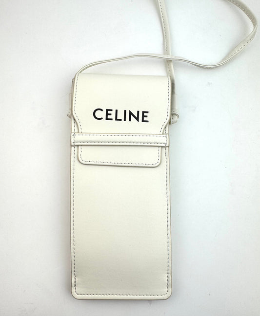 Celine Pouch With flap White