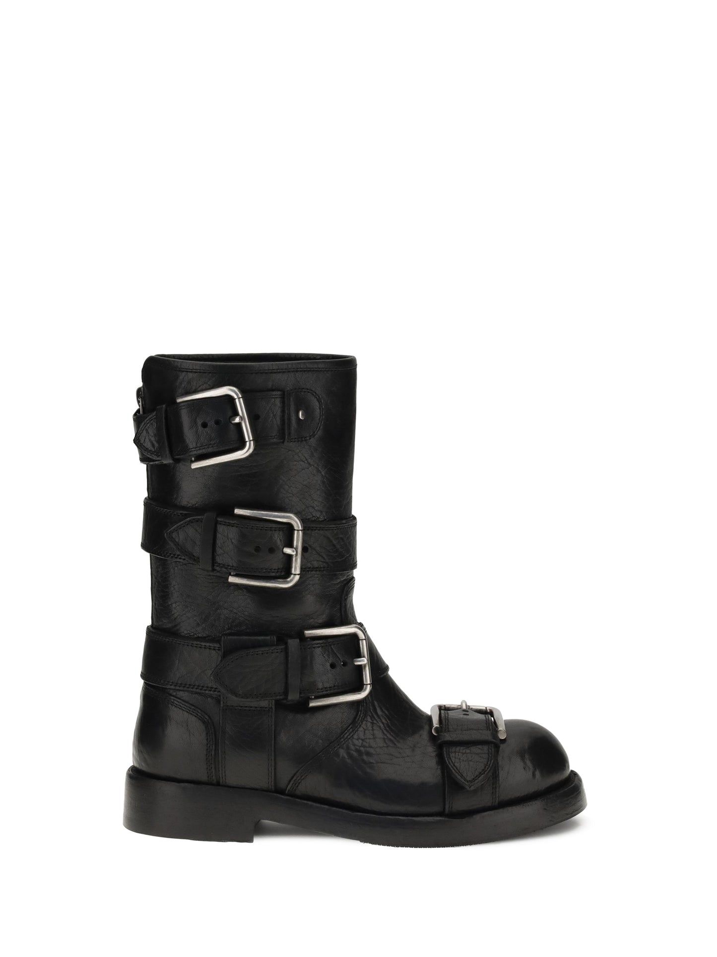 Dolce & Gabbana Women Buckled Leather Boots