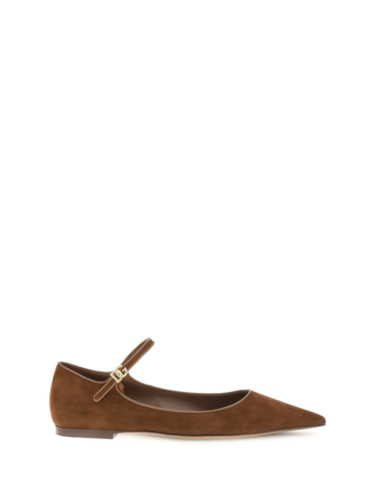 Dolce & Gabbana Women Suede And Nappa Leather Ballerinas