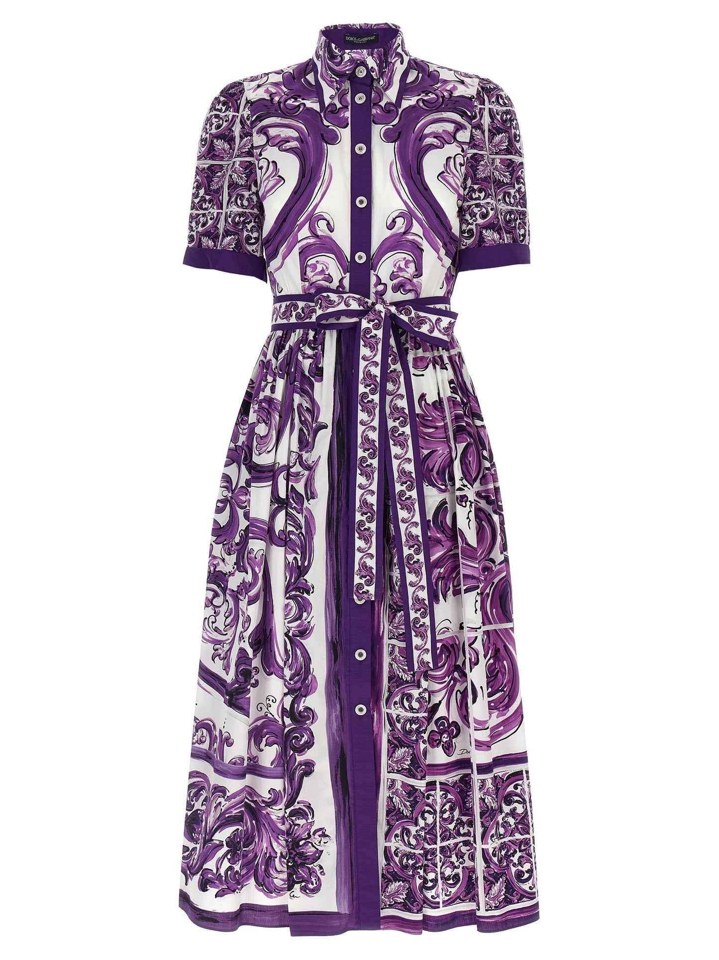 Dolce & Gabbana Women 'Maiolica' Print Chemisier Dress