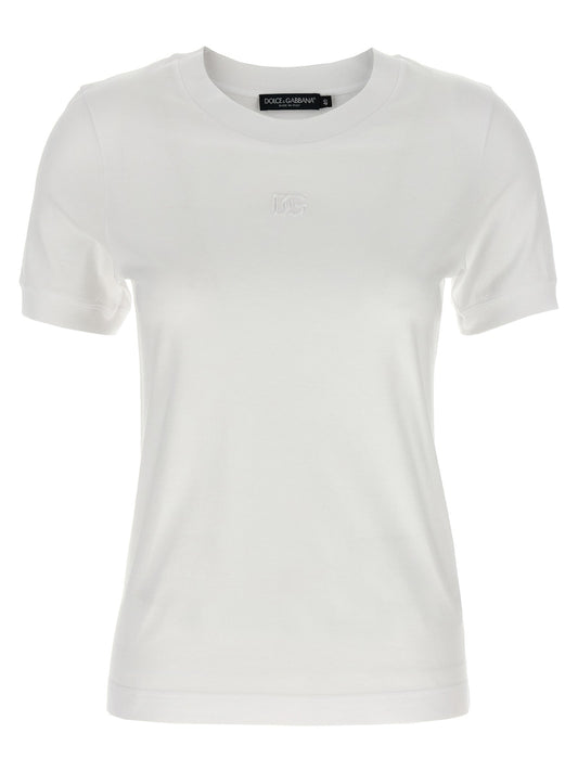 Dolce & Gabbana Women Logo Embroidery T-Shirt