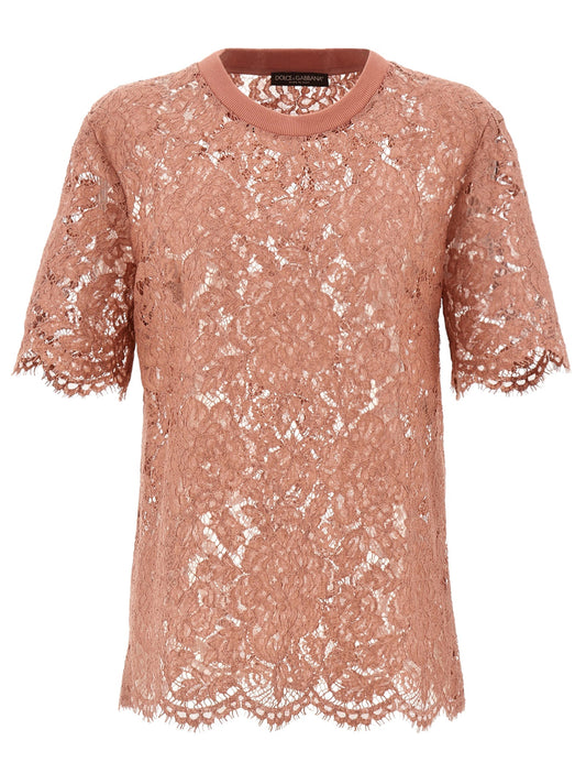 Dolce & Gabbana Women Lace T-Shirt