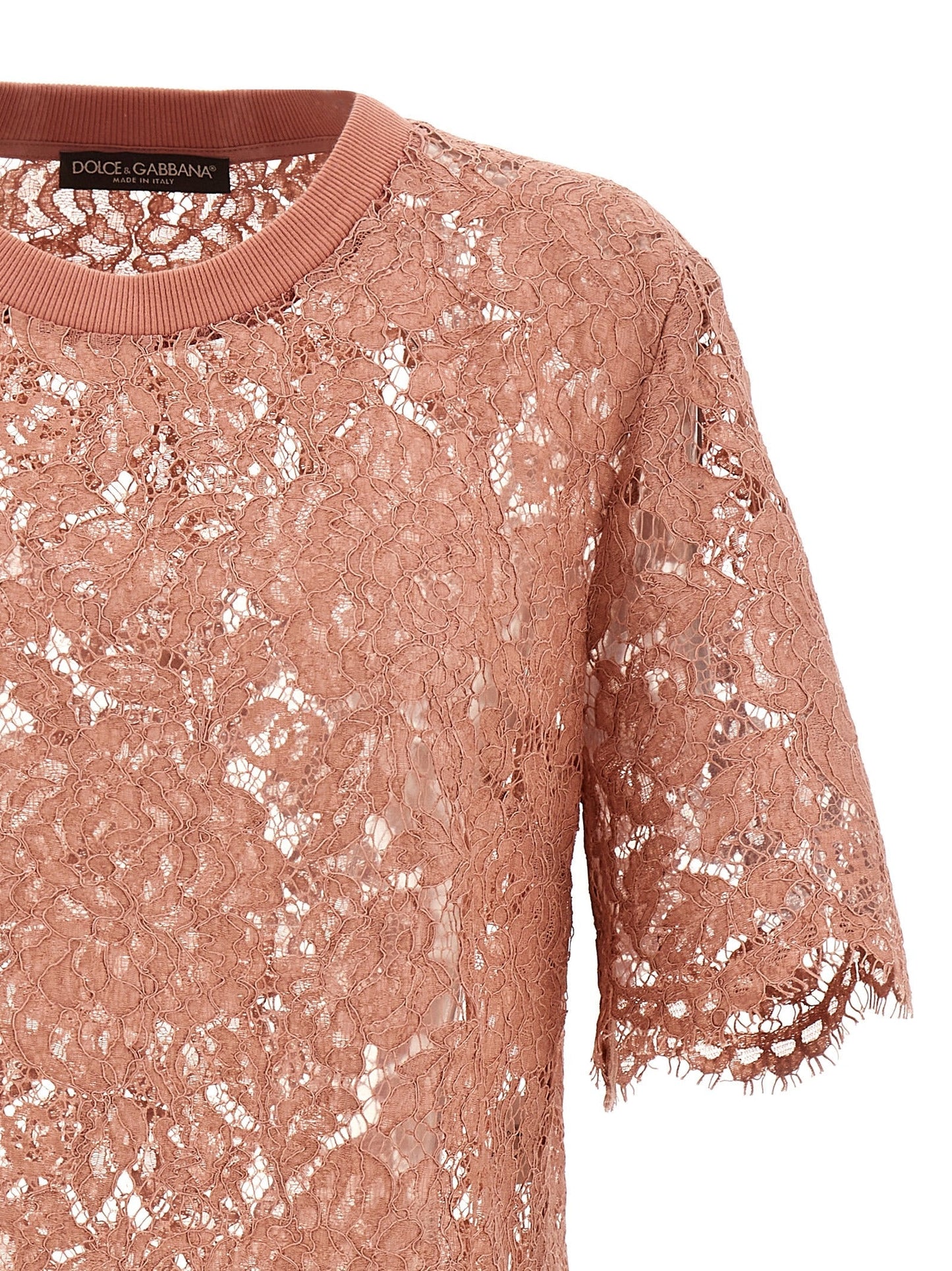 Dolce & Gabbana Women Lace T-Shirt