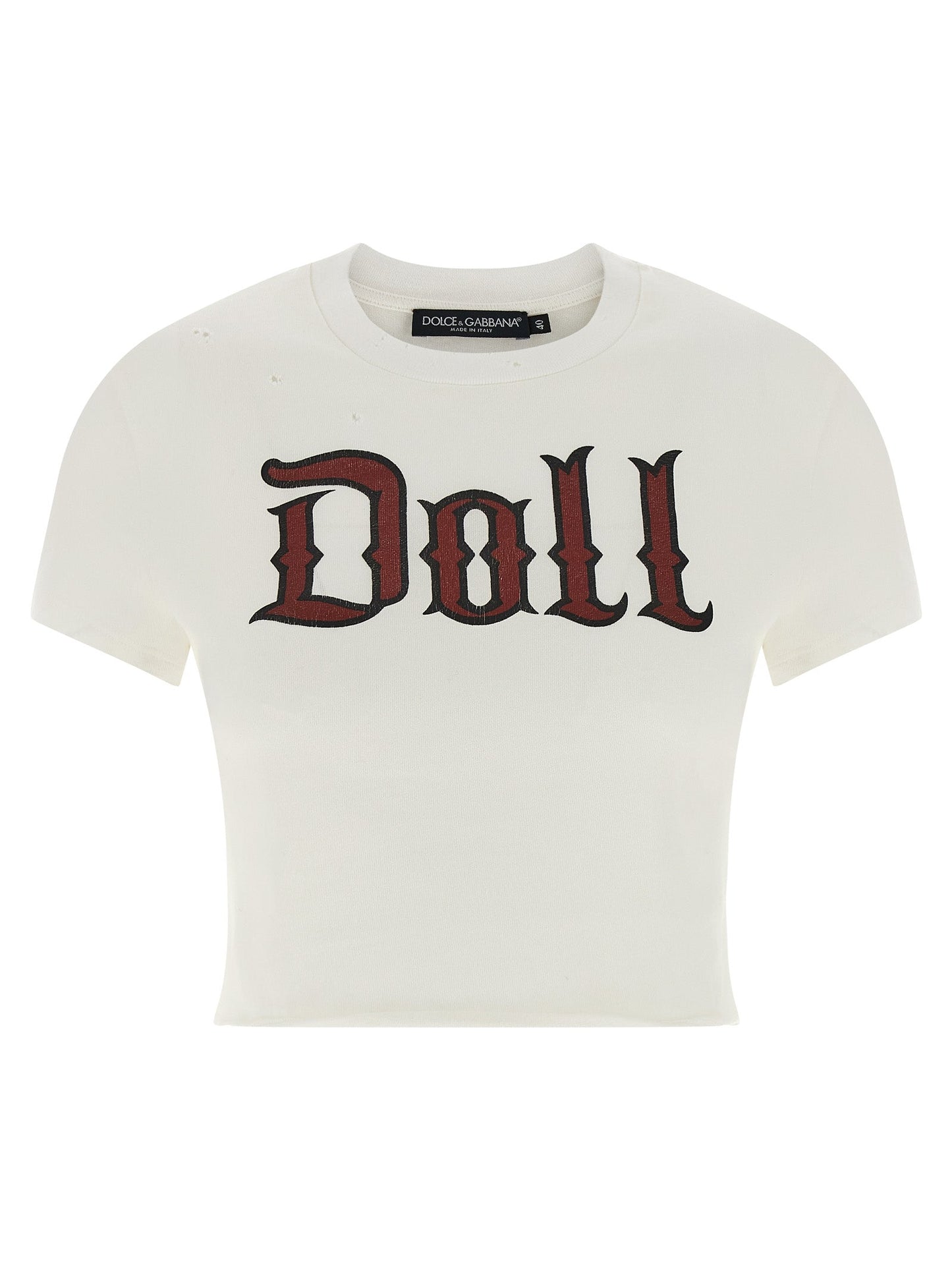 Dolce & Gabbana Women Used Effect Cotton T-Shirt