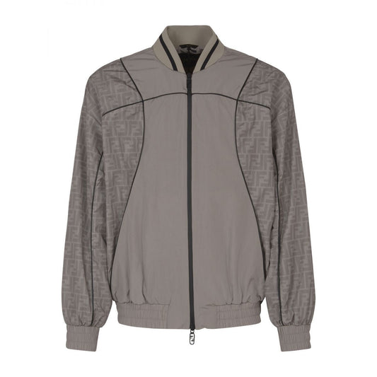 FENDI Men's Bomber Jacket with FF Piping