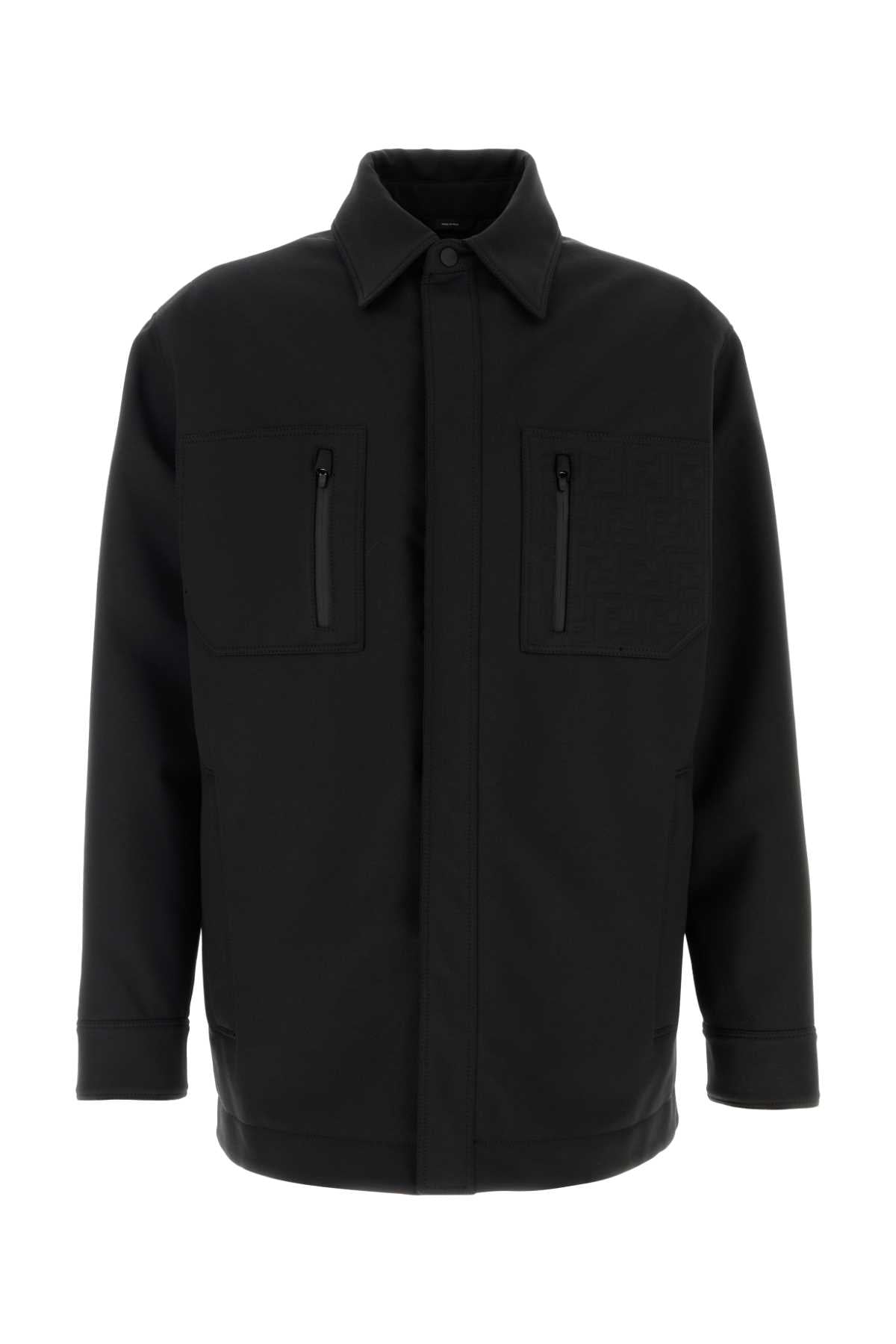 FENDI Stretch Wool Blend Padded Jacket for Men