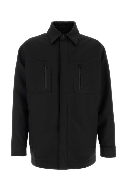 FENDI Stretch Wool Blend Padded Jacket for Men