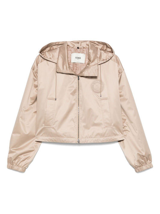 FENDI Women's Hooded Windbreaker with Drawstring