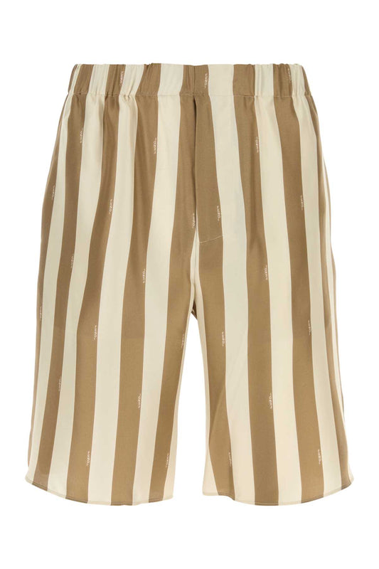 FENDI Men's Mini Printed Silk Bermuda Shorts