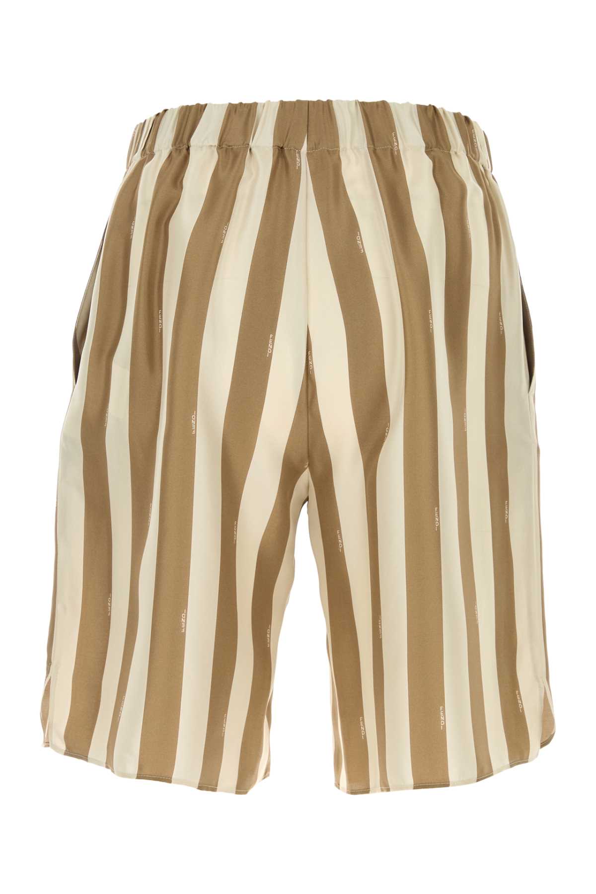 FENDI Men's Mini Printed Silk Bermuda Shorts