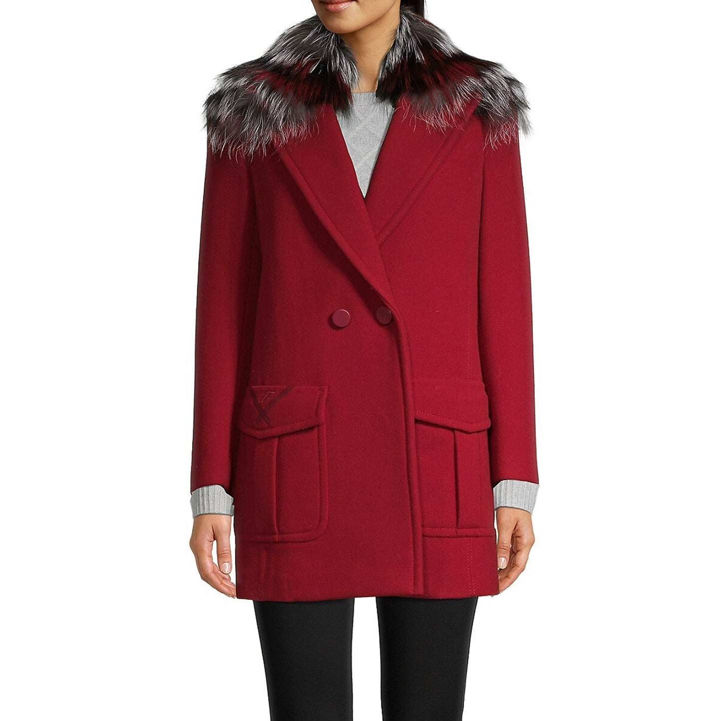 FENDI Fur Collar Wool Jacket for Women