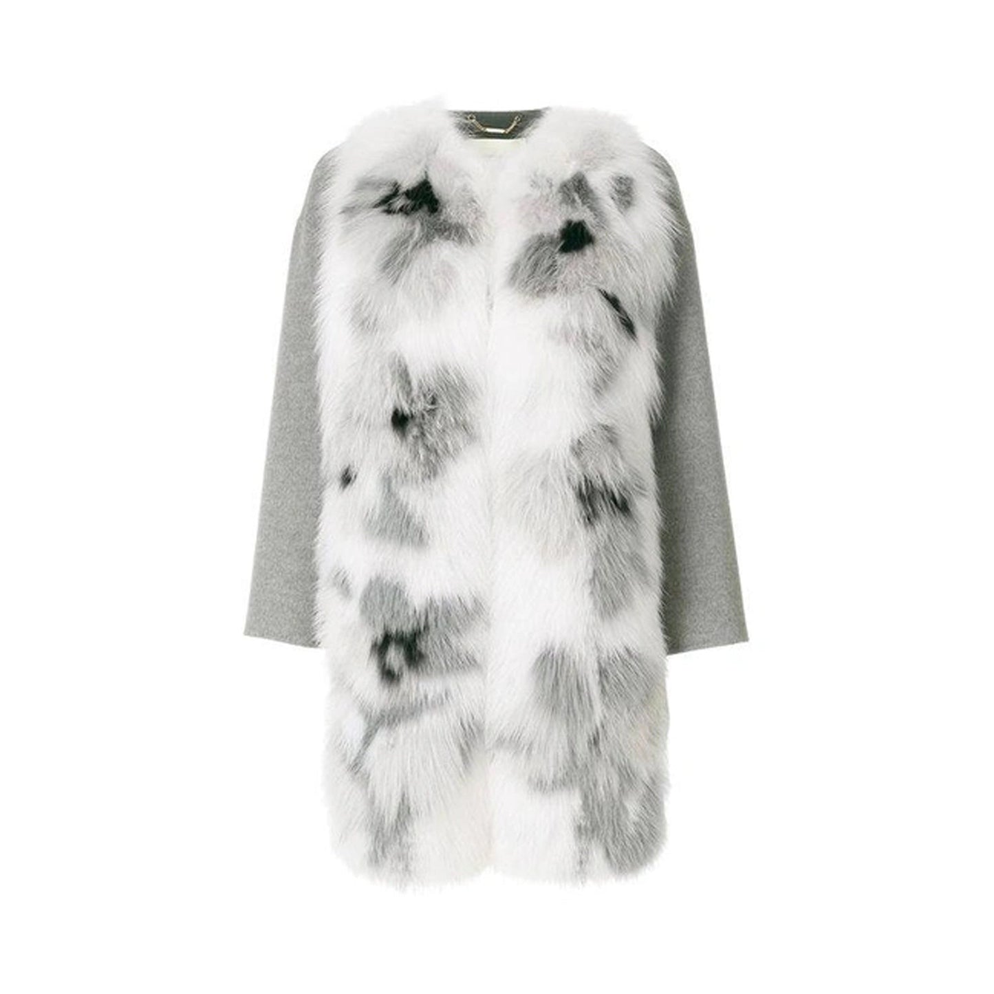 FENDI Fur Trim Cashmere Jacket with Regular Fit