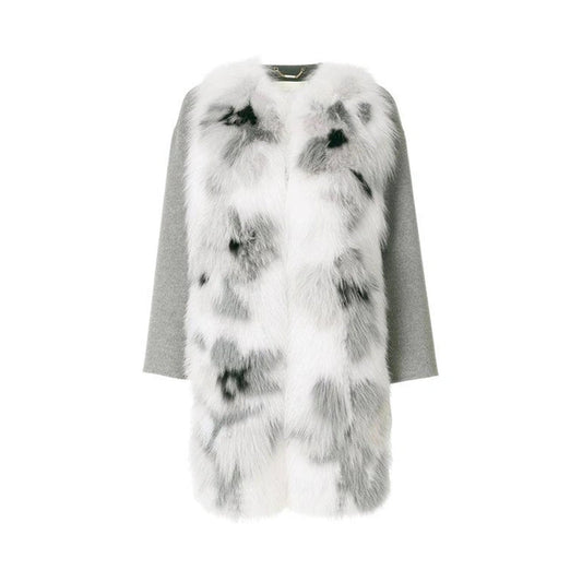 FENDI Fur Trim Cashmere Jacket with Regular Fit