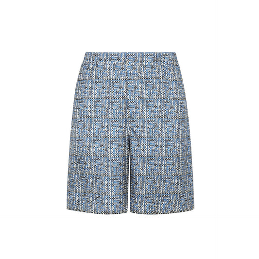 FENDI Luxurious Printed Silk Mini Shorts
