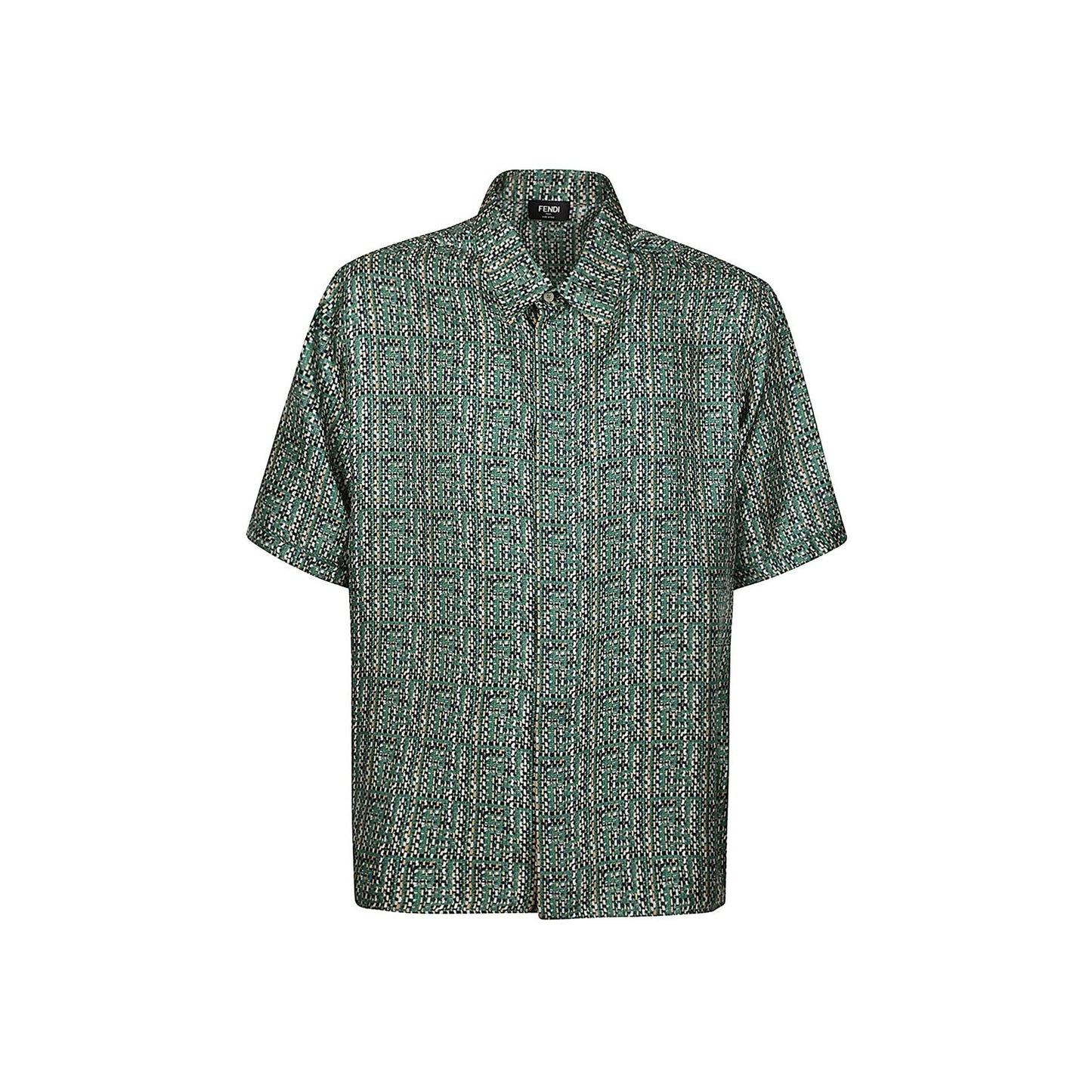 FENDI Luxury Silk Short Sleeve Shirt