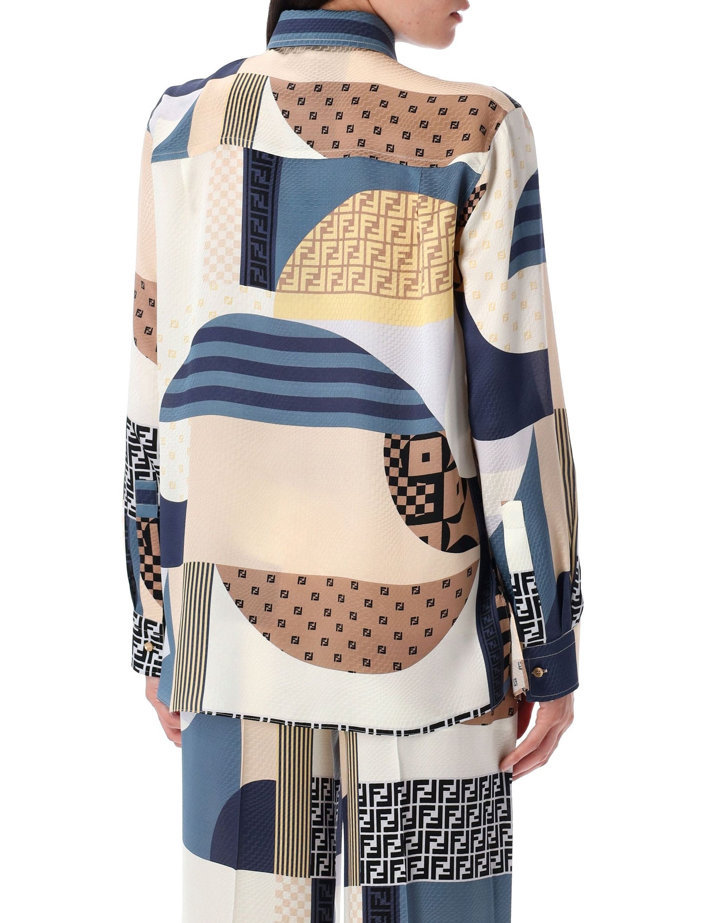 FENDI Patchwork Print Shirt - Regular Fit