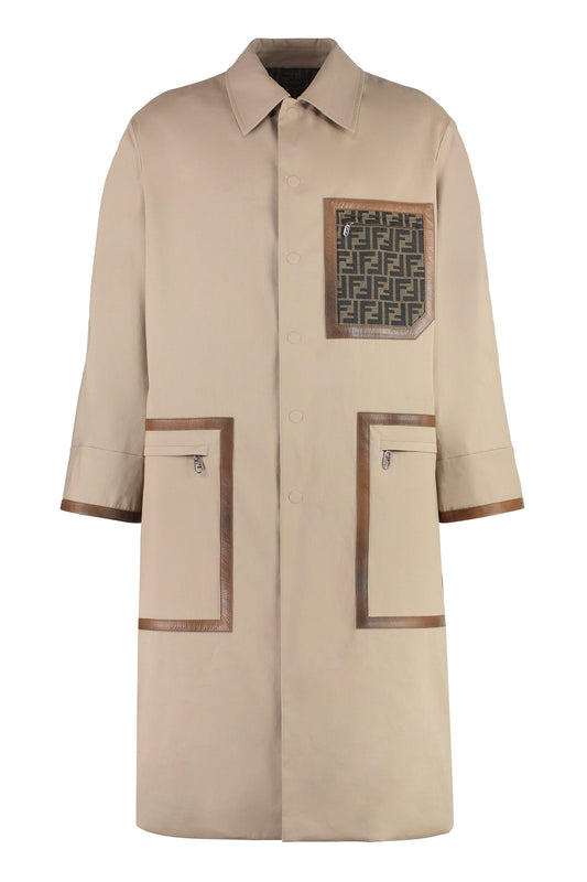 FENDI Reversible Cotton Trench Jacket for Men
