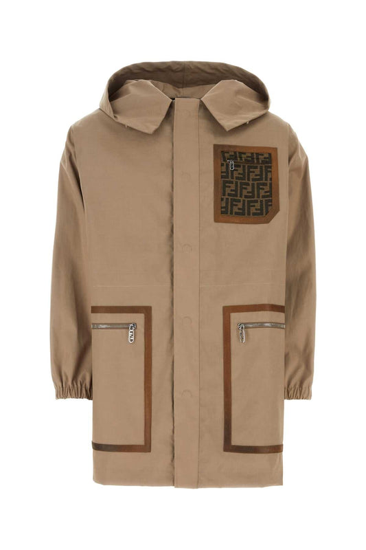 FENDI Cotton Parka Jacket for Men - FW23 Collection