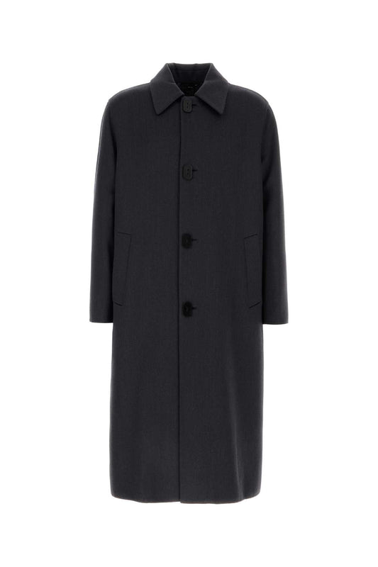FENDI Wool Blend Jacket with Rear Slits for Men