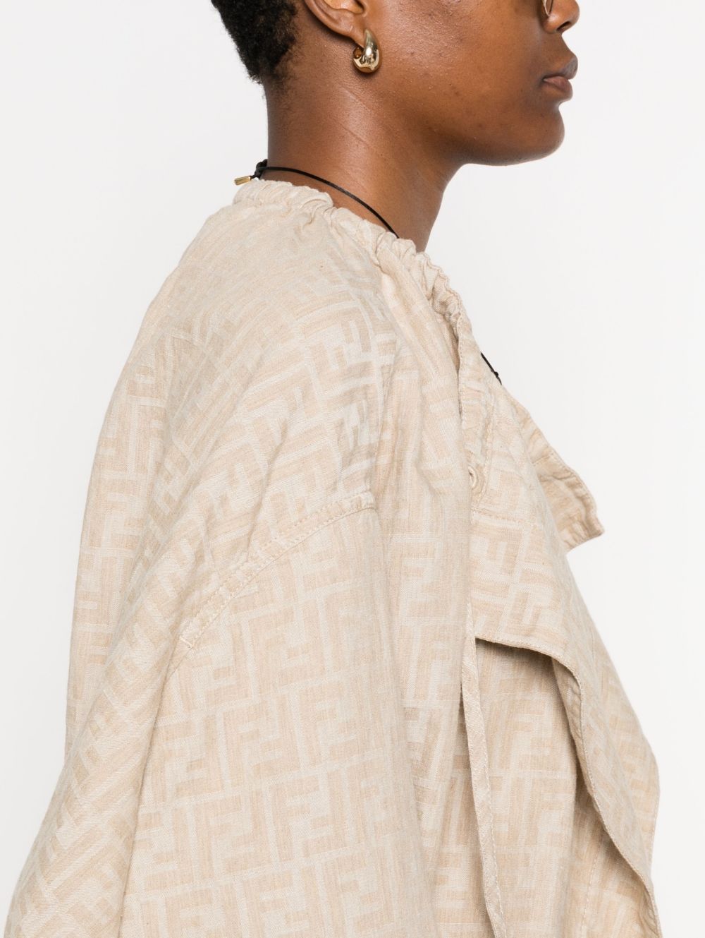 FENDI Embroidered Chambray Jacket for Women