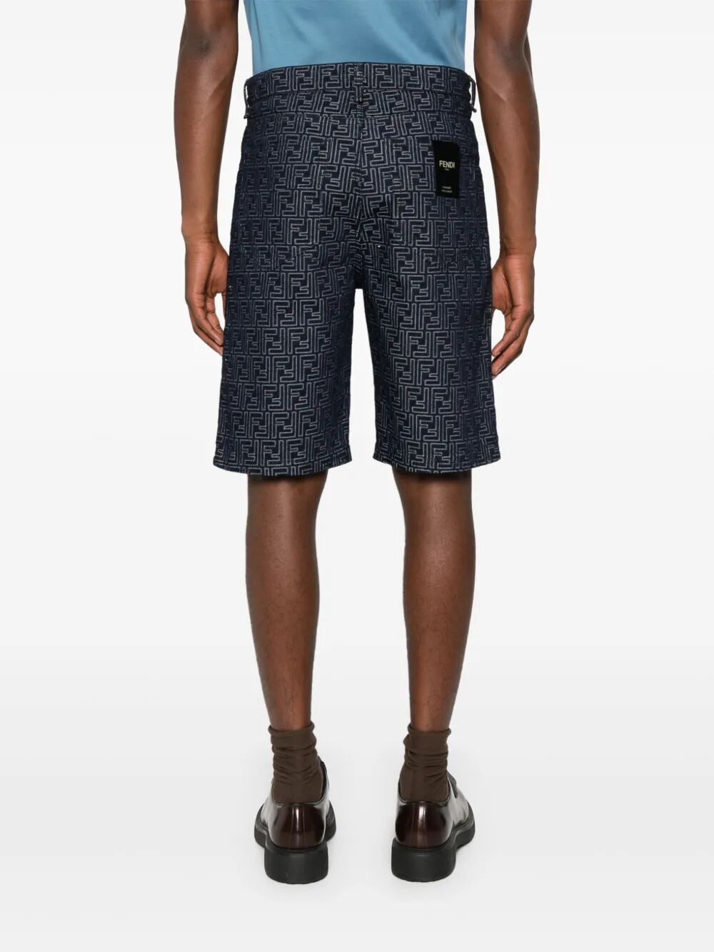 FENDI Jacquard Denim Shorts for Men