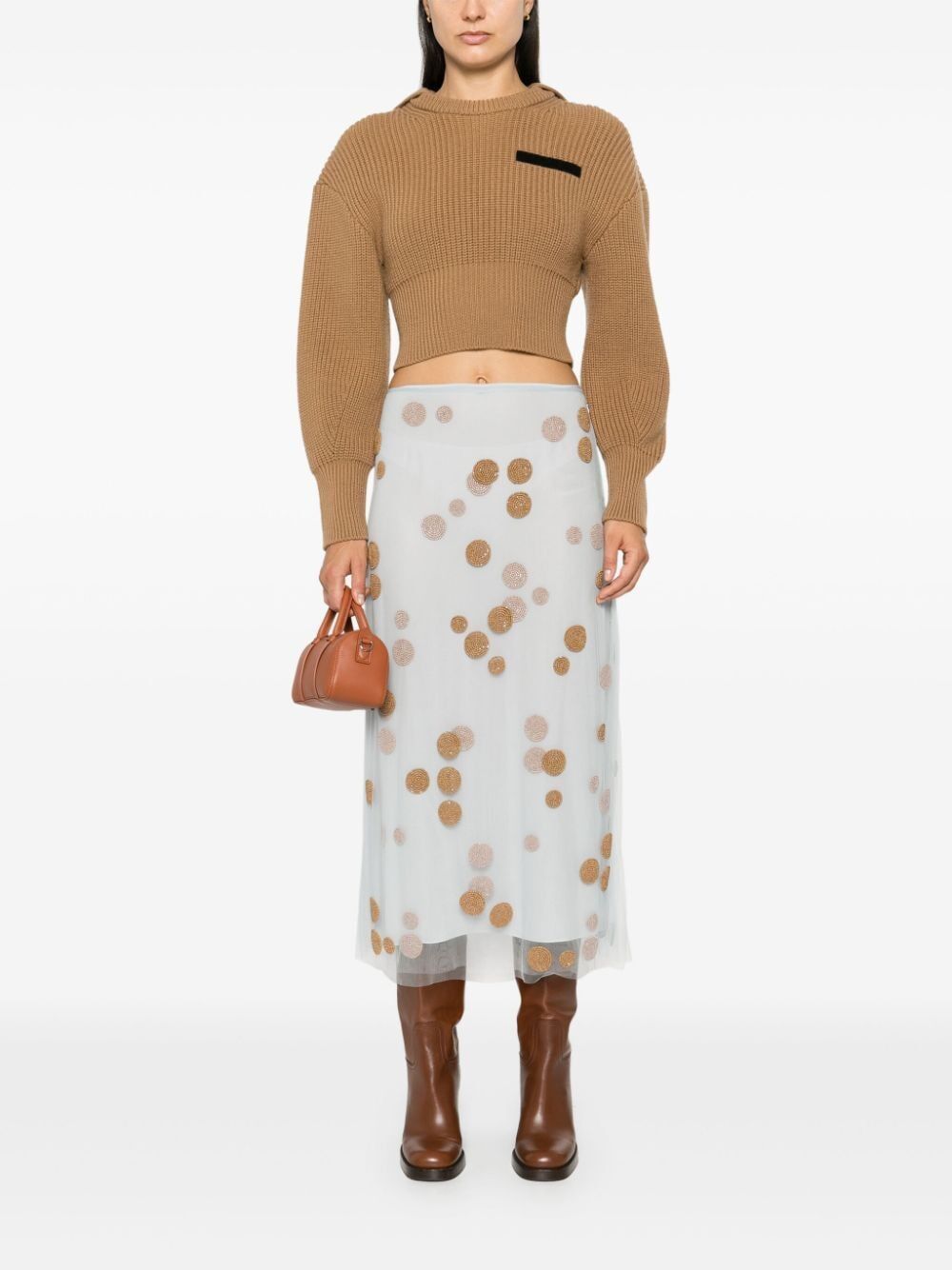 FENDI Elegant Tulle Mini Skirt for Women - FW24 Collection