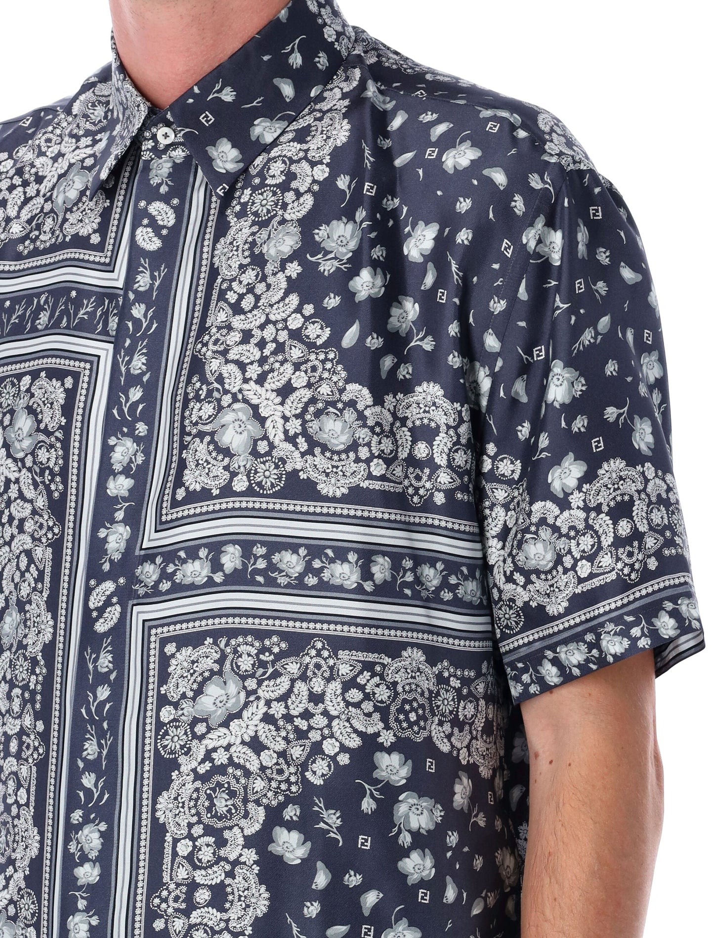 FENDI Silk Shirt with Bandana Print - Size 40