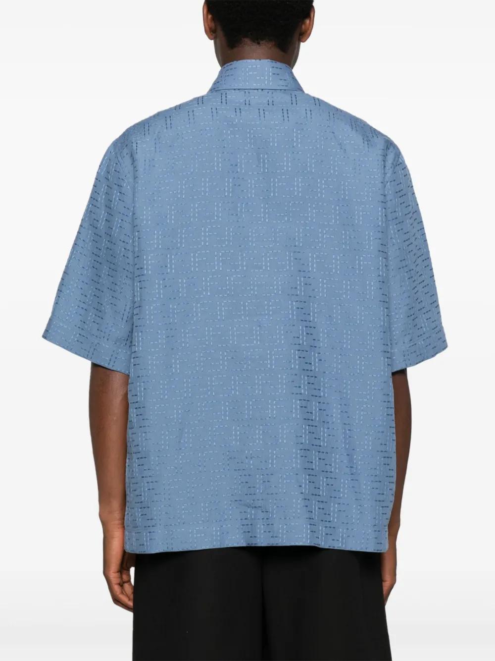 FENDI FF Jacquard Linen Shirt for Men - SS25