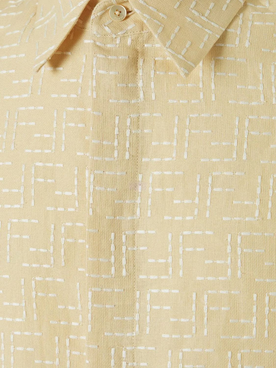 FENDI Oversize Short Sleeve Jacquard Shirt - Size M