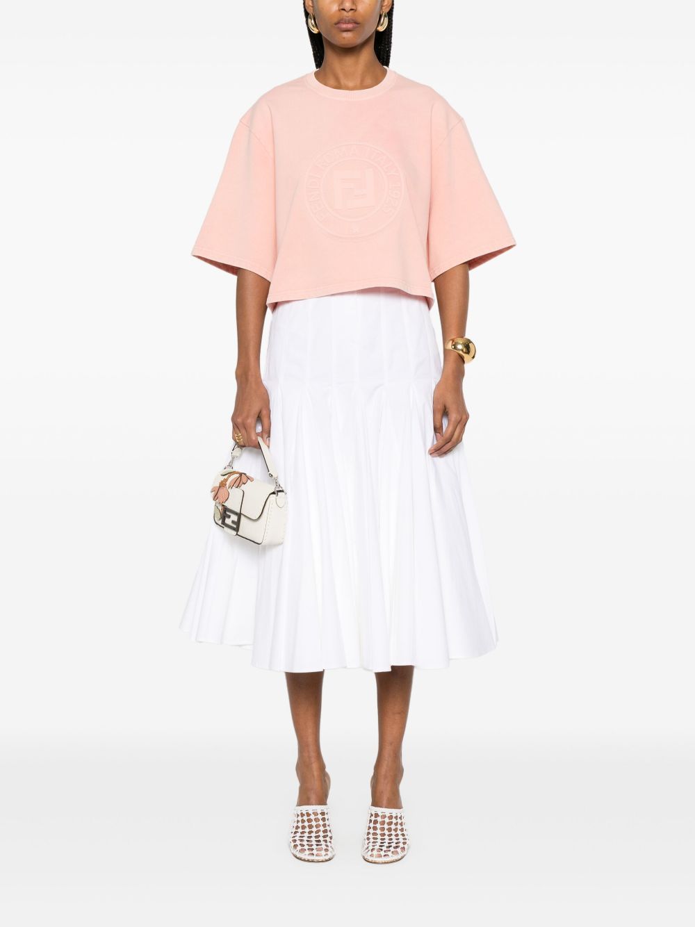 FENDI Cotton Logo T-Shirt for Women