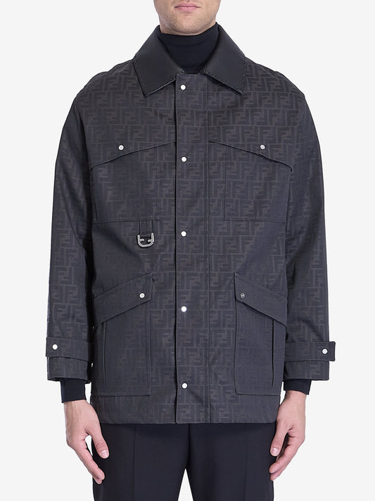 FENDI Embroidered Canvas Jacket for Men