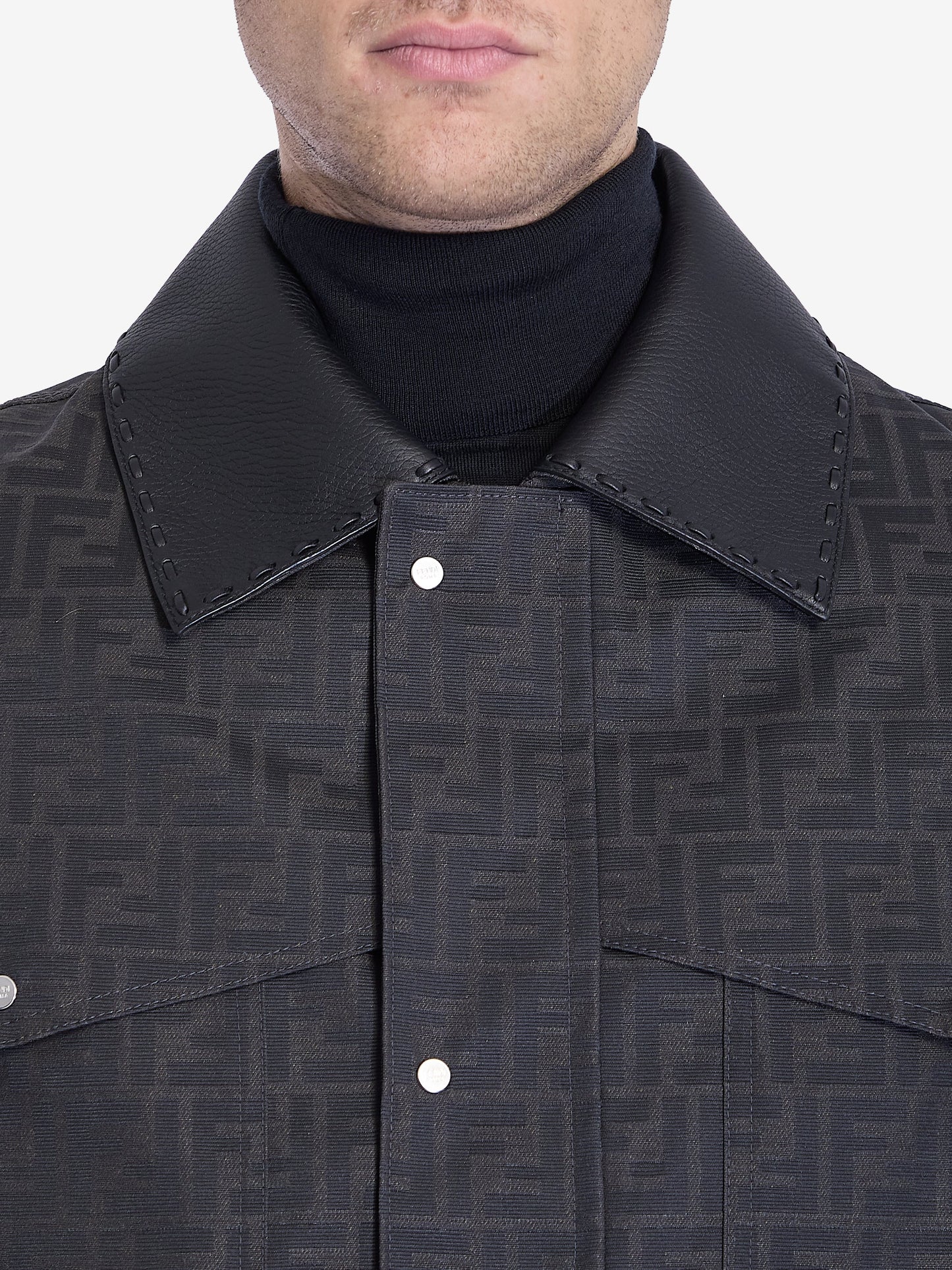FENDI Embroidered Canvas Jacket for Men