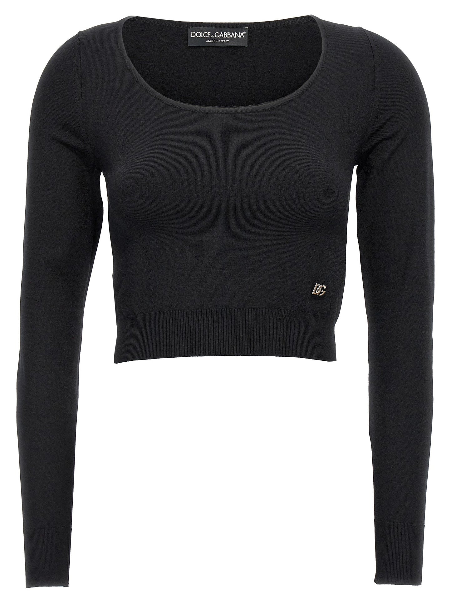 Dolce & Gabbana Women Logo Cropped Sweater