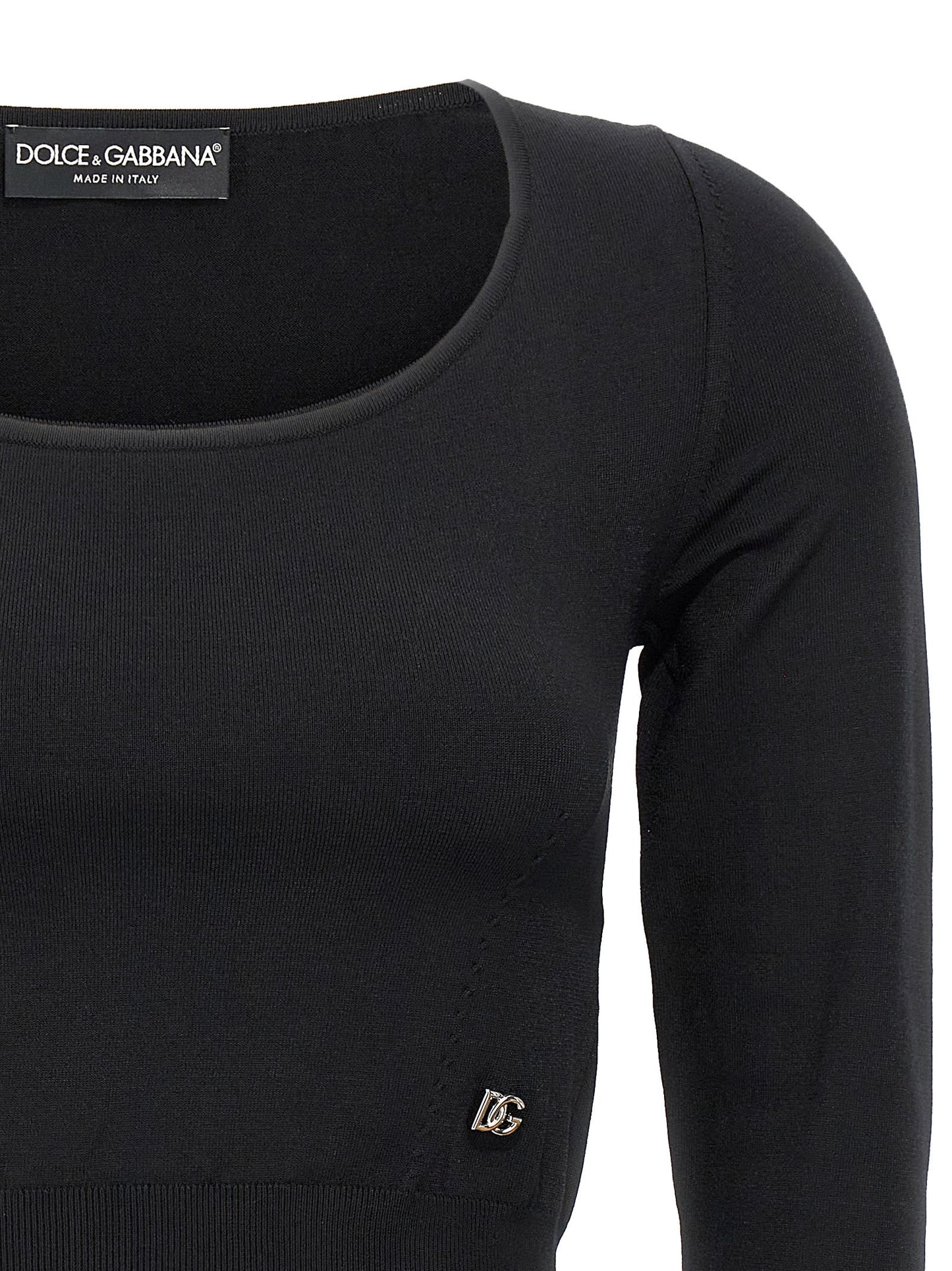 Dolce & Gabbana Women Logo Cropped Sweater