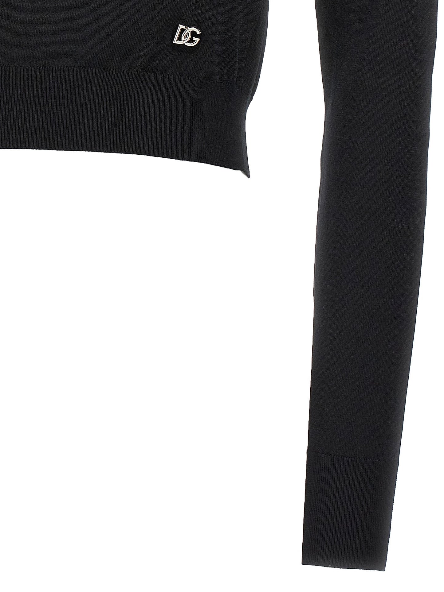 Dolce & Gabbana Women Logo Cropped Sweater