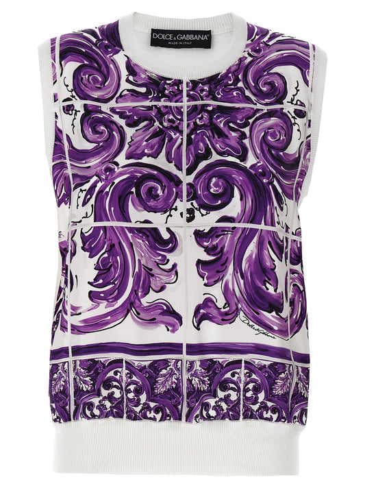 Dolce & Gabbana Women 'Maiolica' Printed Vest