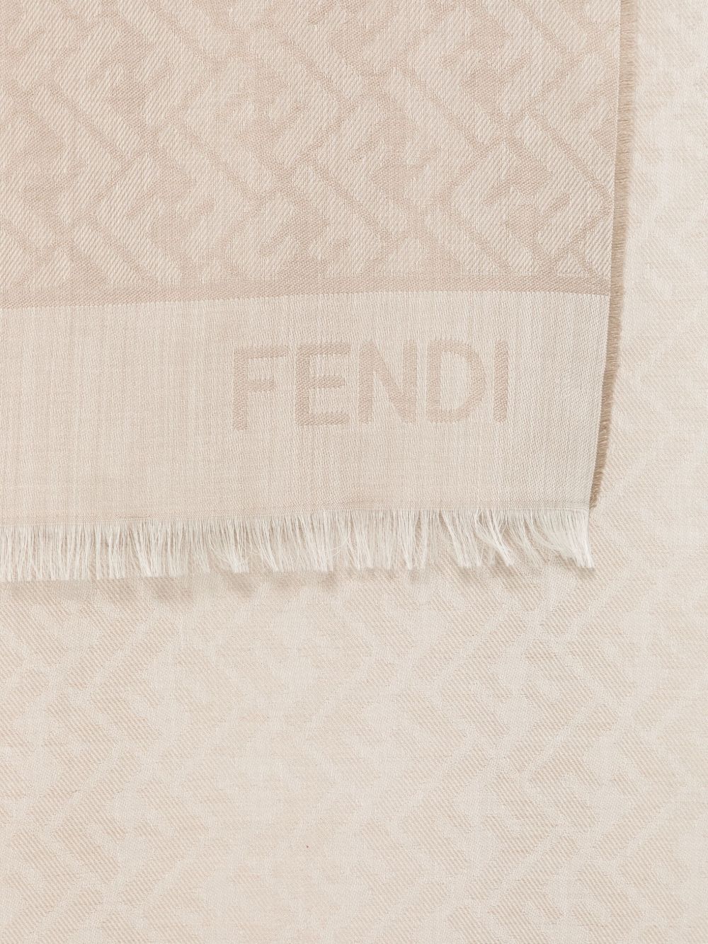 FENDI Frayed Edge Cashmere and Silk Stole