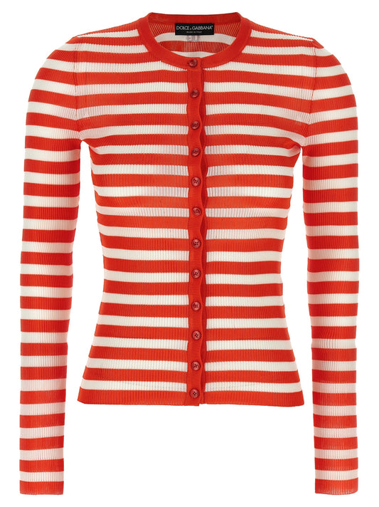 Dolce & Gabbana Women Striped Viscose Cardigan