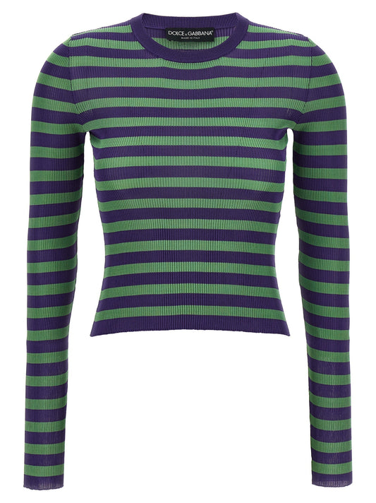 Dolce & Gabbana Women Striped Viscose Sweater