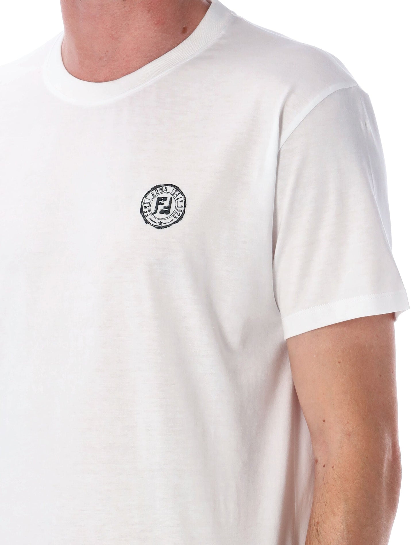 FENDI Men's Classic T-Shirt with Signature Stamp