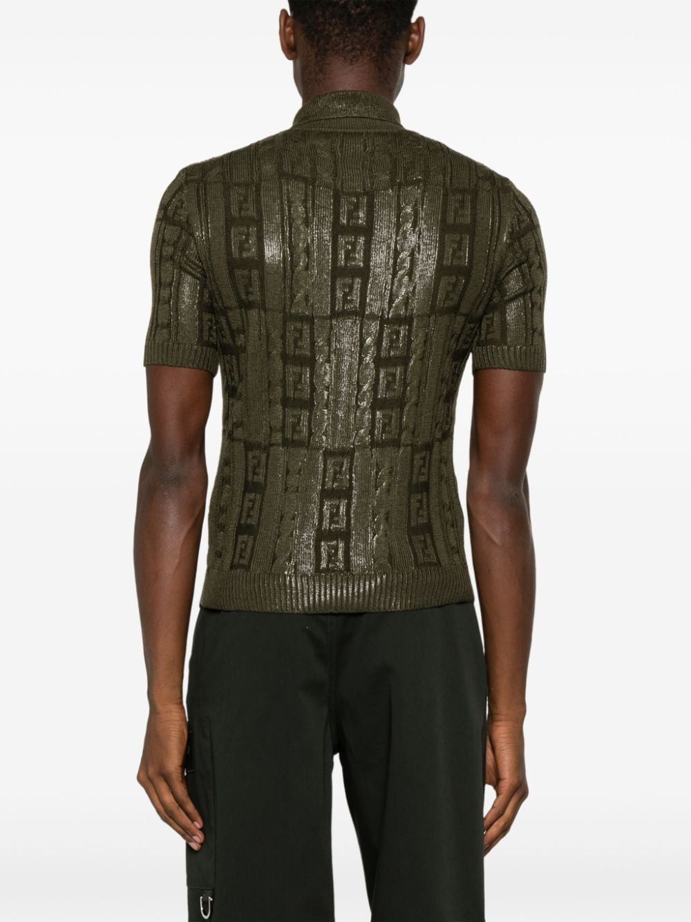FENDI Wool Knit Polo Shirt for Men - FW24 Collection