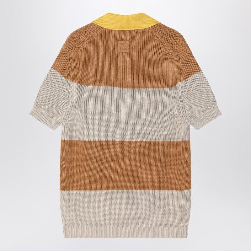 FENDI Striped Mini Polo Shirt for Men