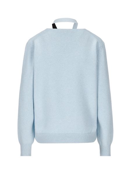 FENDI Pastel Melange Stretch Wool Blend Cardigan