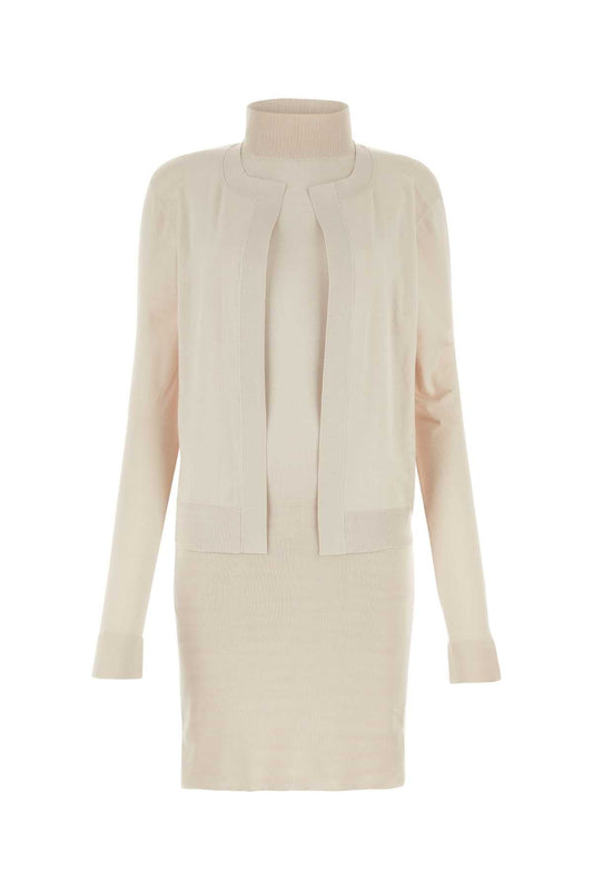 FENDI Elegant Stretch Silk Blend Mini Dress